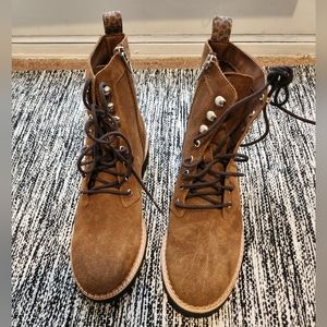 Dolce Vita - Avena Womens Leather Ankle Combat & Lace-up Boots NWT! Dark Brown